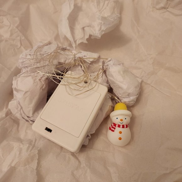 Hallmark Gumdrop Snowman 10-Light Christmas String Lights, 10' NEW - Picture 3 of 4